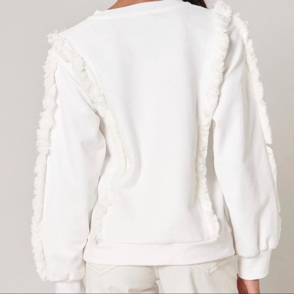 Sugar Lips white Houston Fringed Sweatshirt - Picture 3 of 5